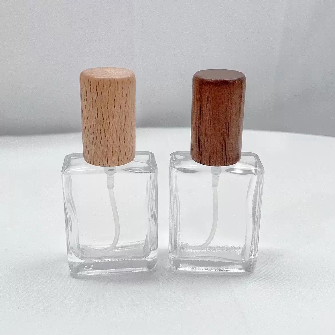 Glass Bottle with Beech Wood Cap